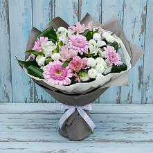 Букет цветов из:  Герберы, Альстромерии и Хризантемы #REPLACE_PRED# Митькино