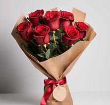 Букет 7 Красных роз Эдлесс Лав в Митькино