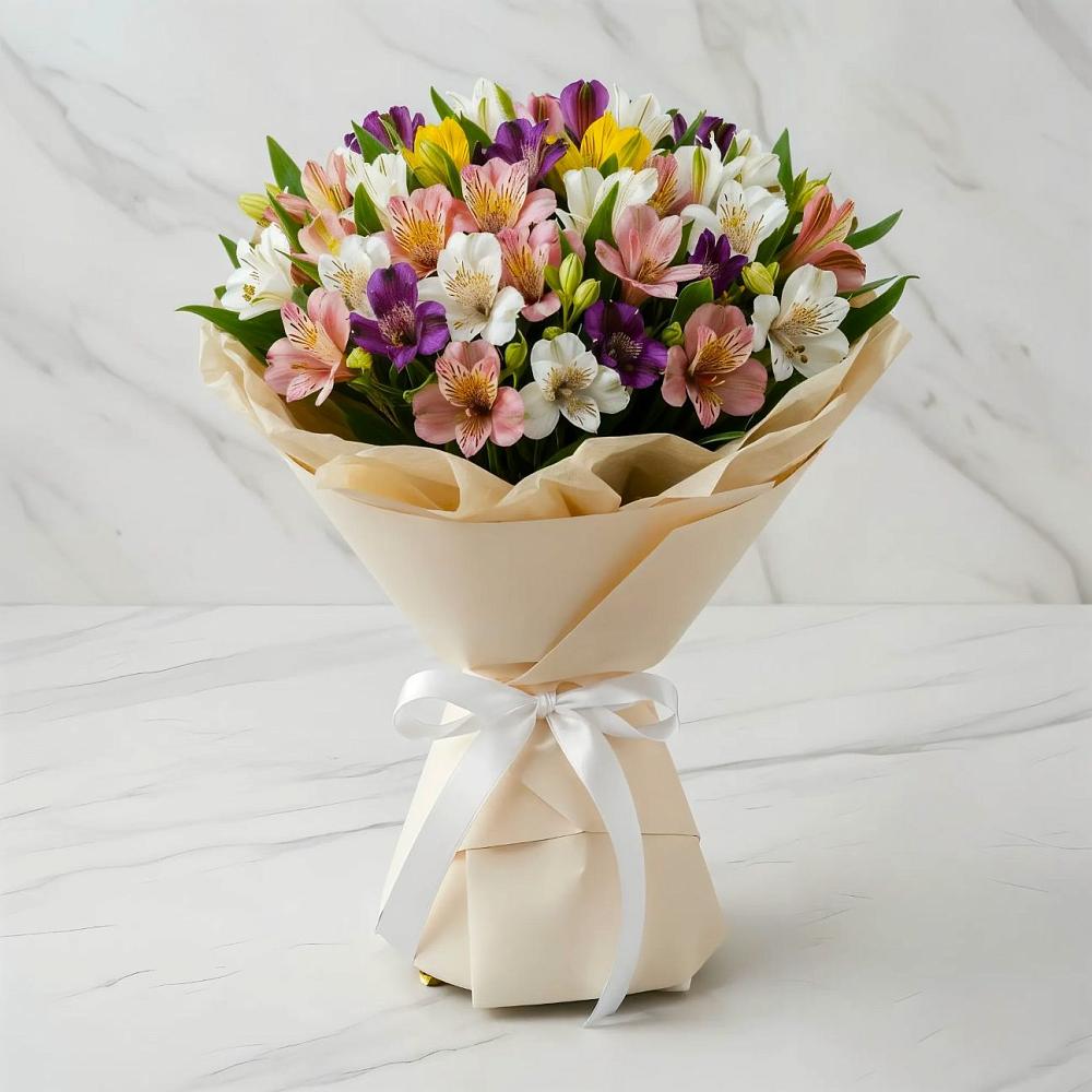 Букет цветов из: Альстромерии в Митькино