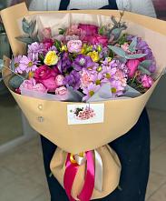 Букет цветов из:  Хризантемы, Гвоздики и Альстромерии в Митькино