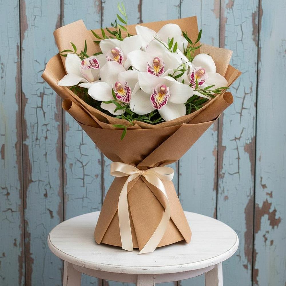 Букет цветов из: Орхидеи и Розы в Митькино
