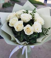 Букет Белые розы Проуд в Митькино