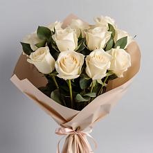 Букет 11 Белых роз Проуд в Митькино