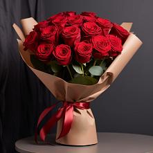 Букет 19 Красных роз Эдлесс Лав в Митькино