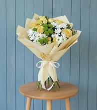 Букет цветов из:  Хризантемы и Розы #REPLACE_PRED# Митькино