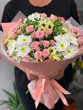 Букет цветов из:  Розы и Хризантемы в Митькино